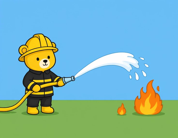 Firefighter Bear printable