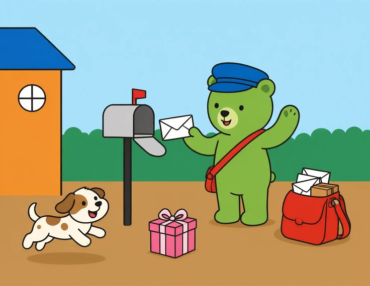 Bear Mail Carrier printable